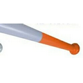 Regular Size White/Orange Inflatable Baseball Bat